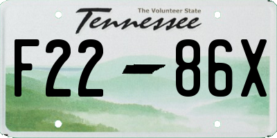 TN license plate F2286X