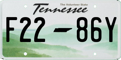 TN license plate F2286Y