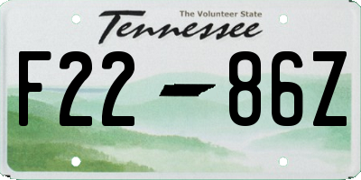 TN license plate F2286Z
