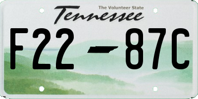 TN license plate F2287C