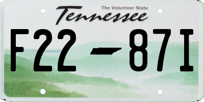TN license plate F2287I