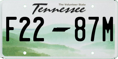 TN license plate F2287M