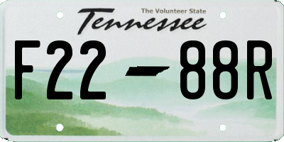 TN license plate F2288R
