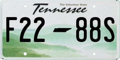 TN license plate F2288S