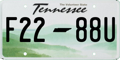 TN license plate F2288U