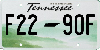 TN license plate F2290F