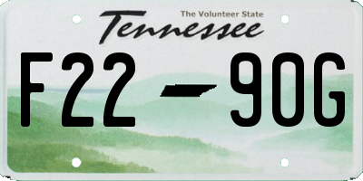 TN license plate F2290G
