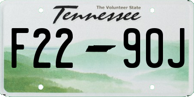 TN license plate F2290J