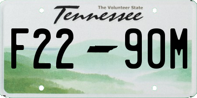 TN license plate F2290M