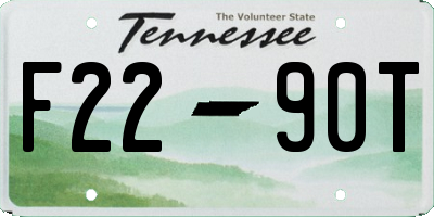 TN license plate F2290T