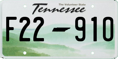 TN license plate F2291O