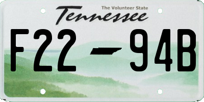 TN license plate F2294B