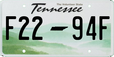 TN license plate F2294F