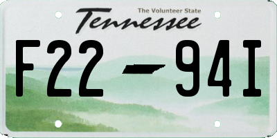 TN license plate F2294I