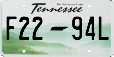 TN license plate F2294L