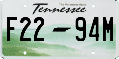TN license plate F2294M