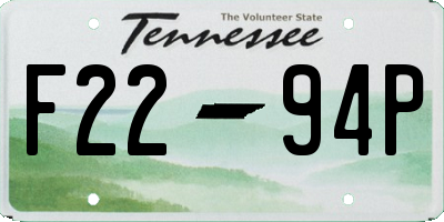 TN license plate F2294P