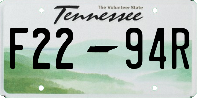 TN license plate F2294R