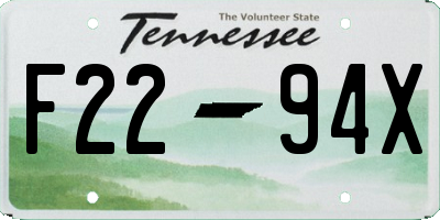 TN license plate F2294X