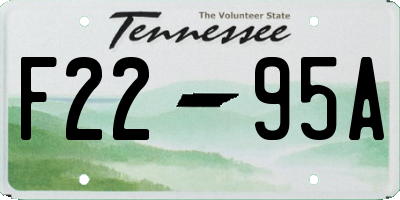 TN license plate F2295A