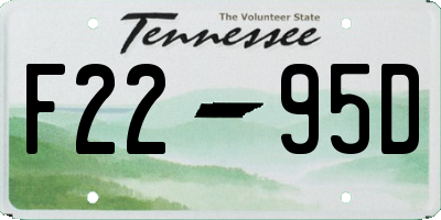TN license plate F2295D