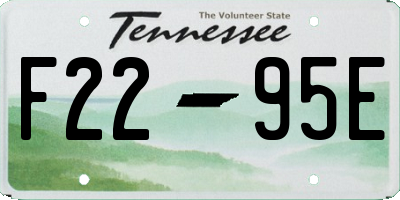 TN license plate F2295E
