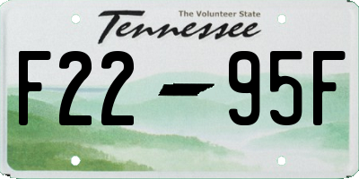 TN license plate F2295F