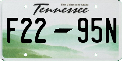 TN license plate F2295N