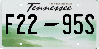 TN license plate F2295S