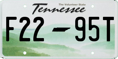 TN license plate F2295T