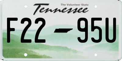 TN license plate F2295U