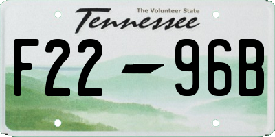 TN license plate F2296B