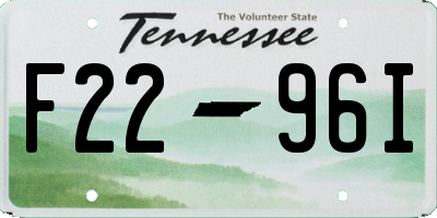 TN license plate F2296I