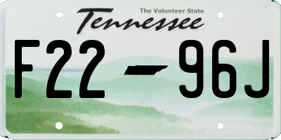 TN license plate F2296J