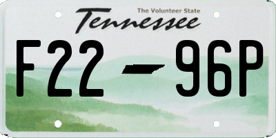 TN license plate F2296P