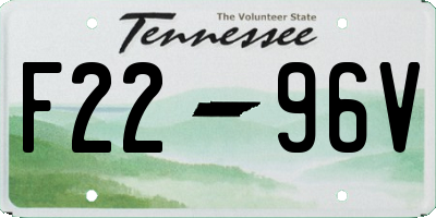 TN license plate F2296V