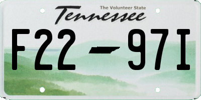 TN license plate F2297I
