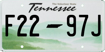 TN license plate F2297J