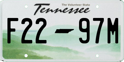 TN license plate F2297M