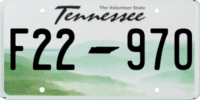 TN license plate F2297O