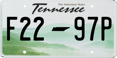 TN license plate F2297P