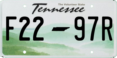 TN license plate F2297R