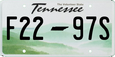 TN license plate F2297S