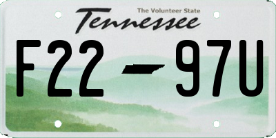TN license plate F2297U