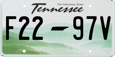 TN license plate F2297V