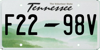 TN license plate F2298V