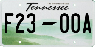 TN license plate F2300A