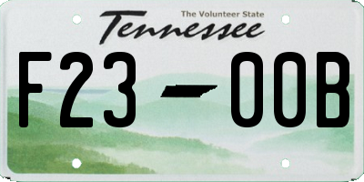 TN license plate F2300B