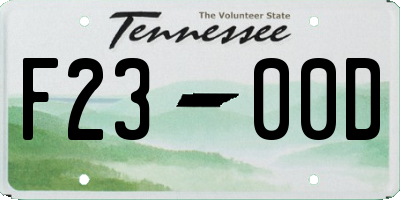 TN license plate F2300D