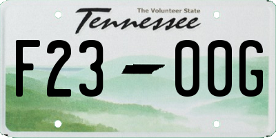 TN license plate F2300G